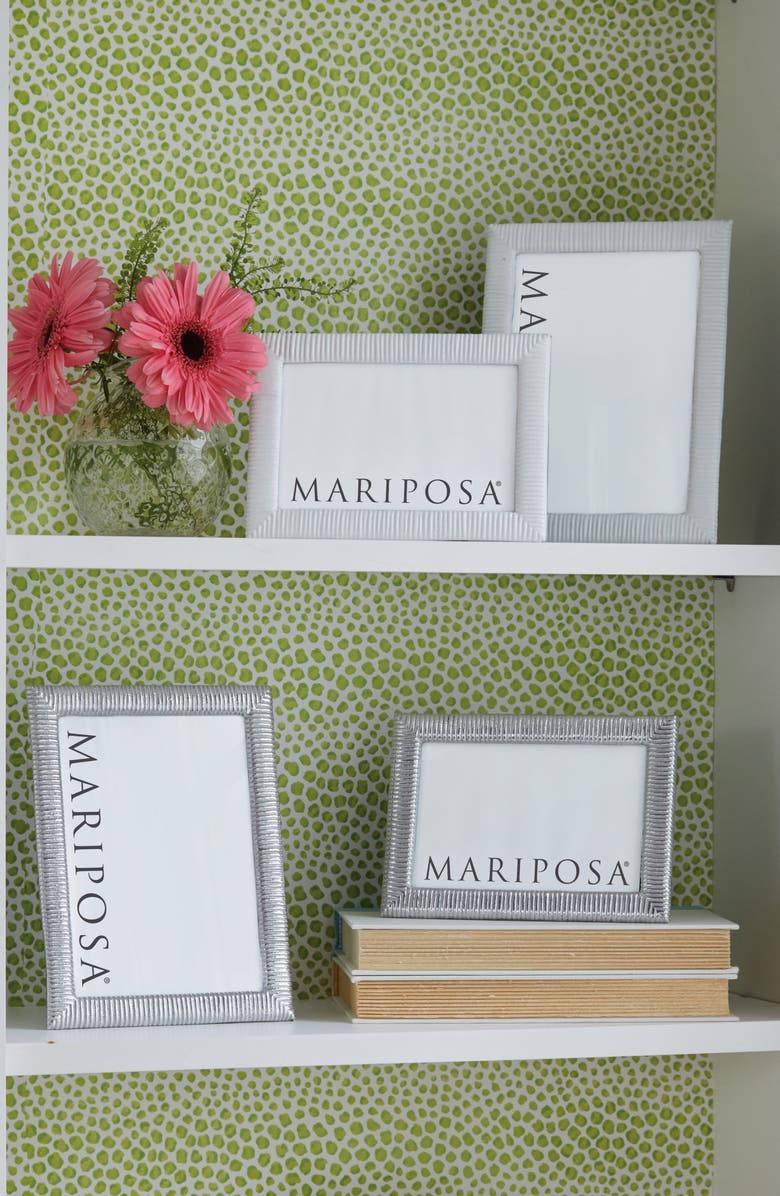 Mariposa Woven Texture 5 x 7-Inch Picture Frame, Alternate, color, Silver