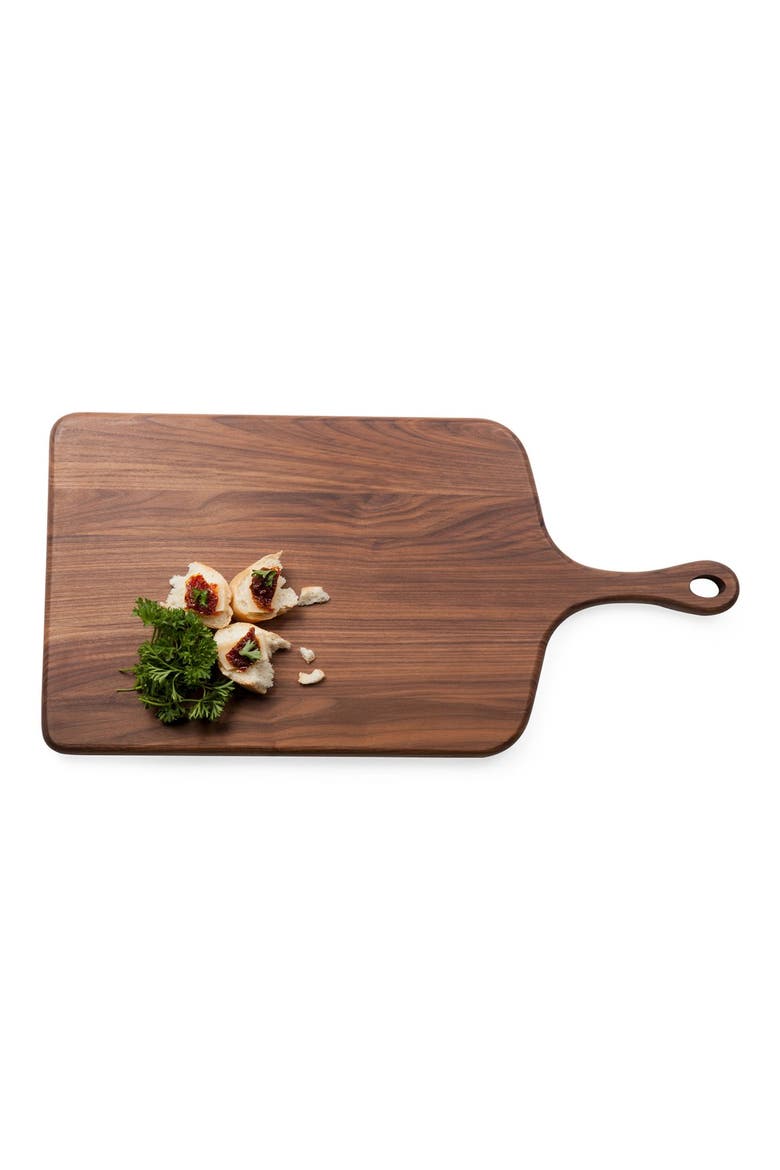 'Horizon' Paddle Wood Cutting Board, Alternate, color, BLACK