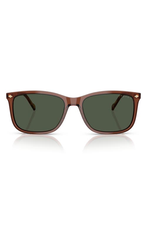 VOGUE 57mm Pillow Sunglasses in Transparent Brown 