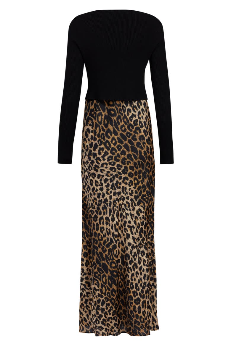 Hera Leppo Sweater & Slipdress Set, Alternate, color, BLACK