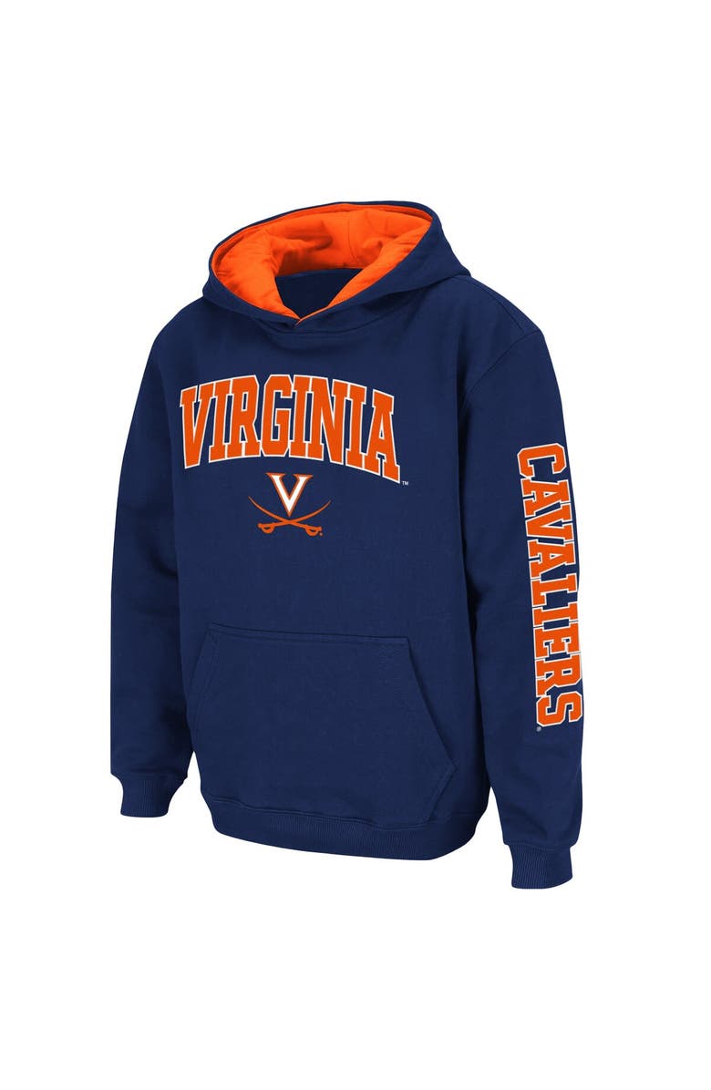 COLOSSEUM Youth Colosseum Navy Virginia Cavaliers 2-Hit Pullover Hoodie, Alternate, color, Navy