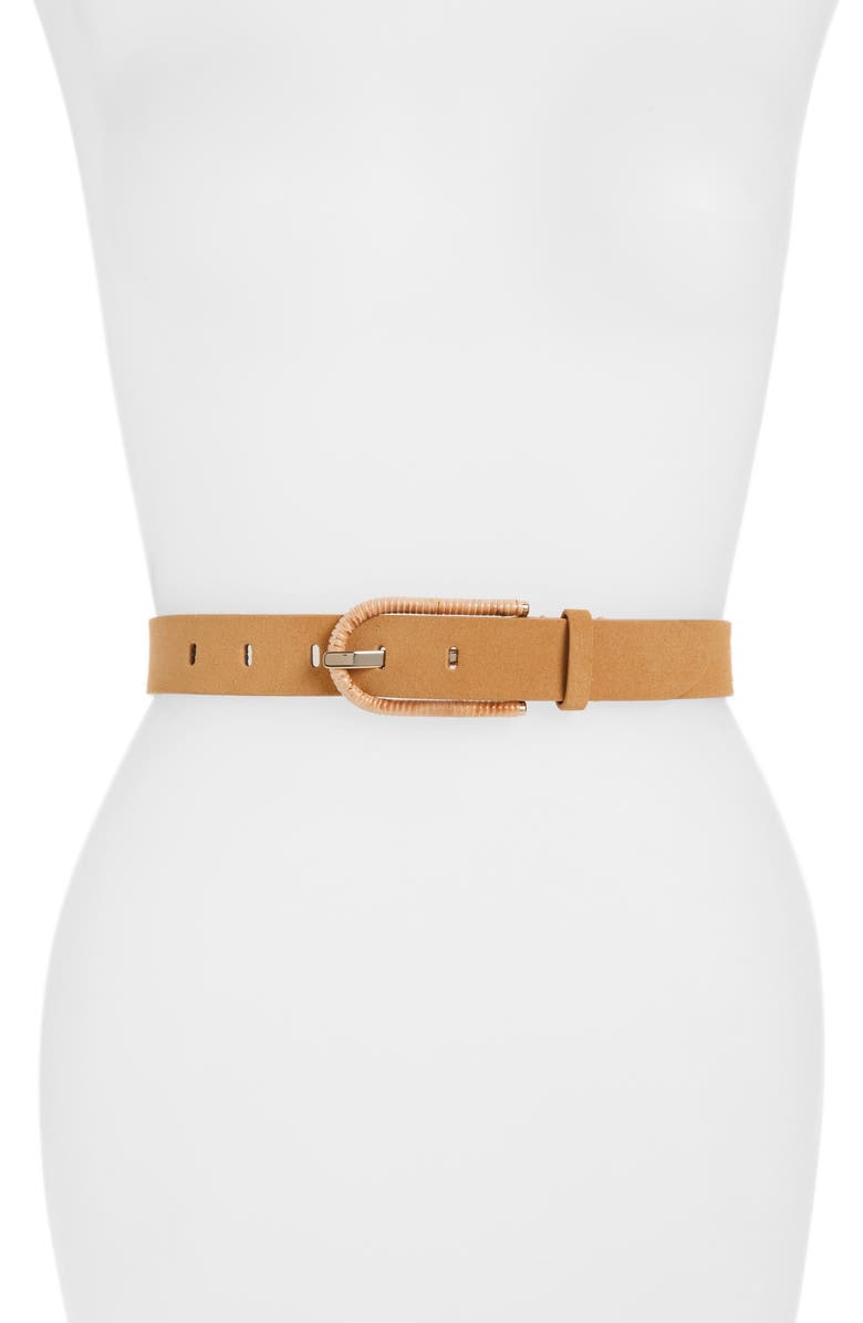 Veronica Beard Bekah Leather Belt, Main, color, 