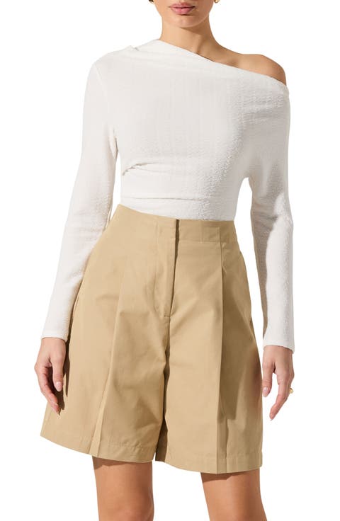 One Shoulder Textured Top