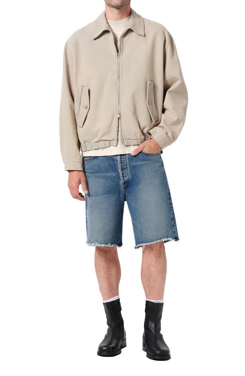 AGOLDE Anson Denim Cutoff Shorts, Alternate, color, Guide Worn Md Range Indigo Cut