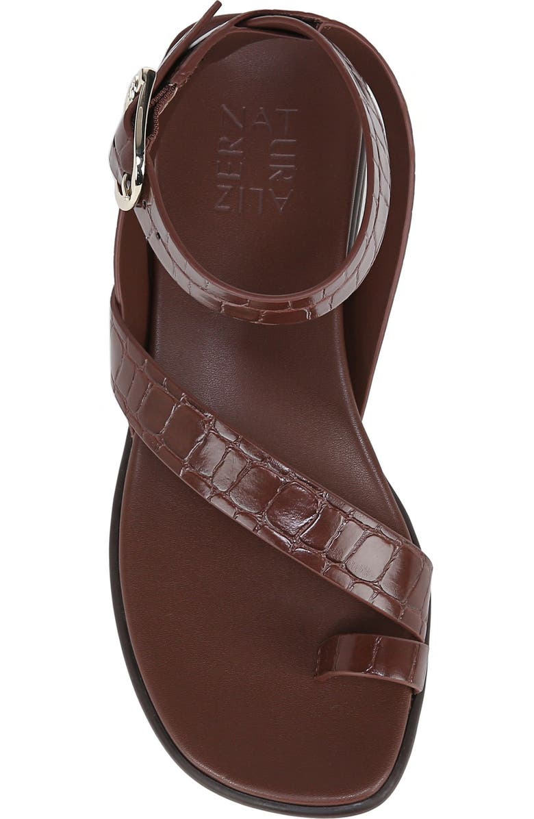 Naturalizer Birch Ankle Strap Sandal, Alternate, color, Cappuccino Croco Faux Leather