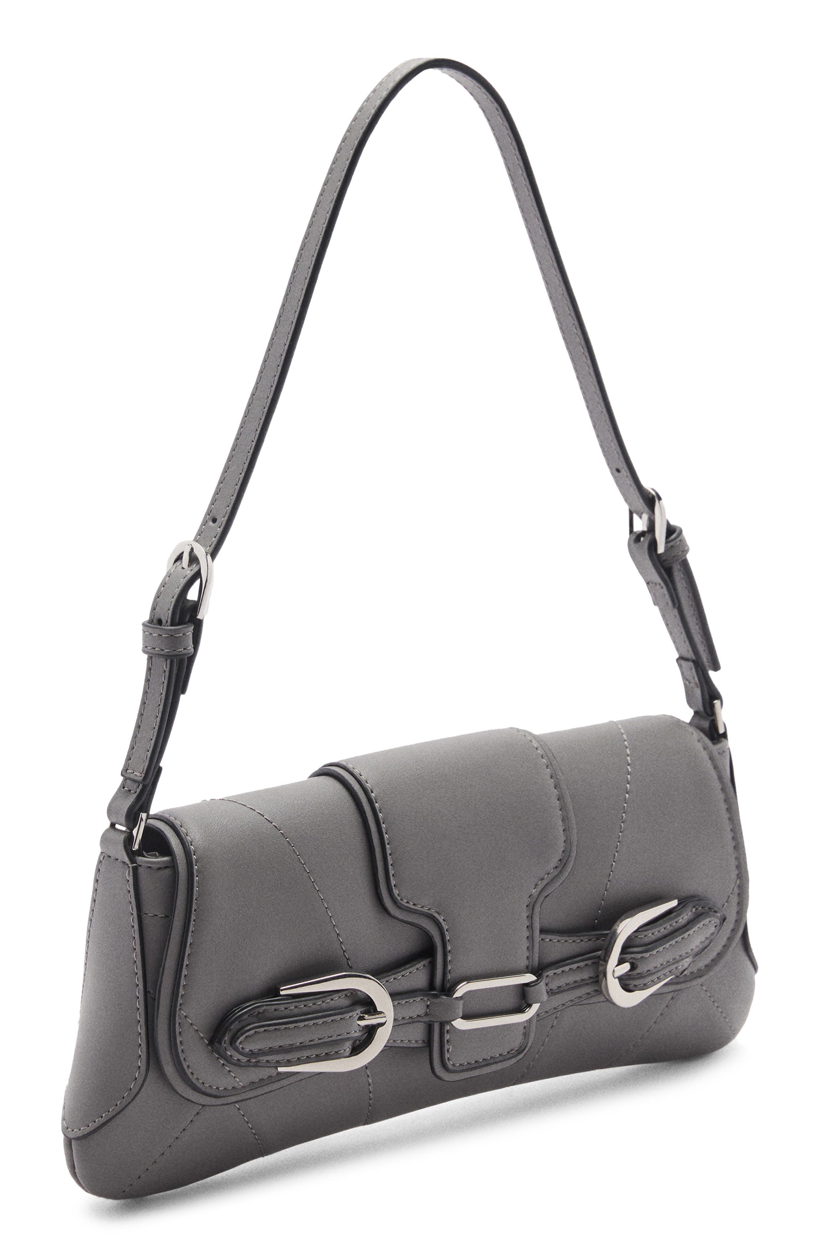 MANGO Faux Leather Shoulder Bag, Alternate, color, 