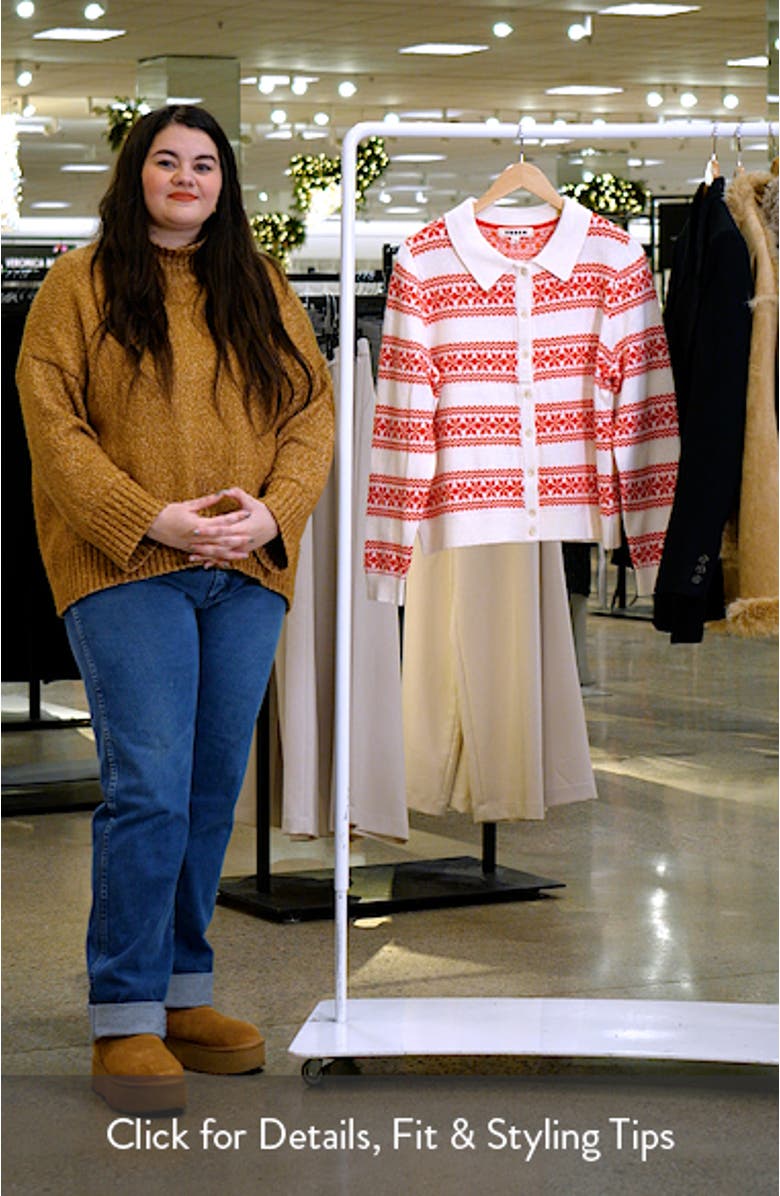 Eliza Heart Fair Isle Wool, Cotton 
Alpaca Blend Cardigan, sales video thumbnail