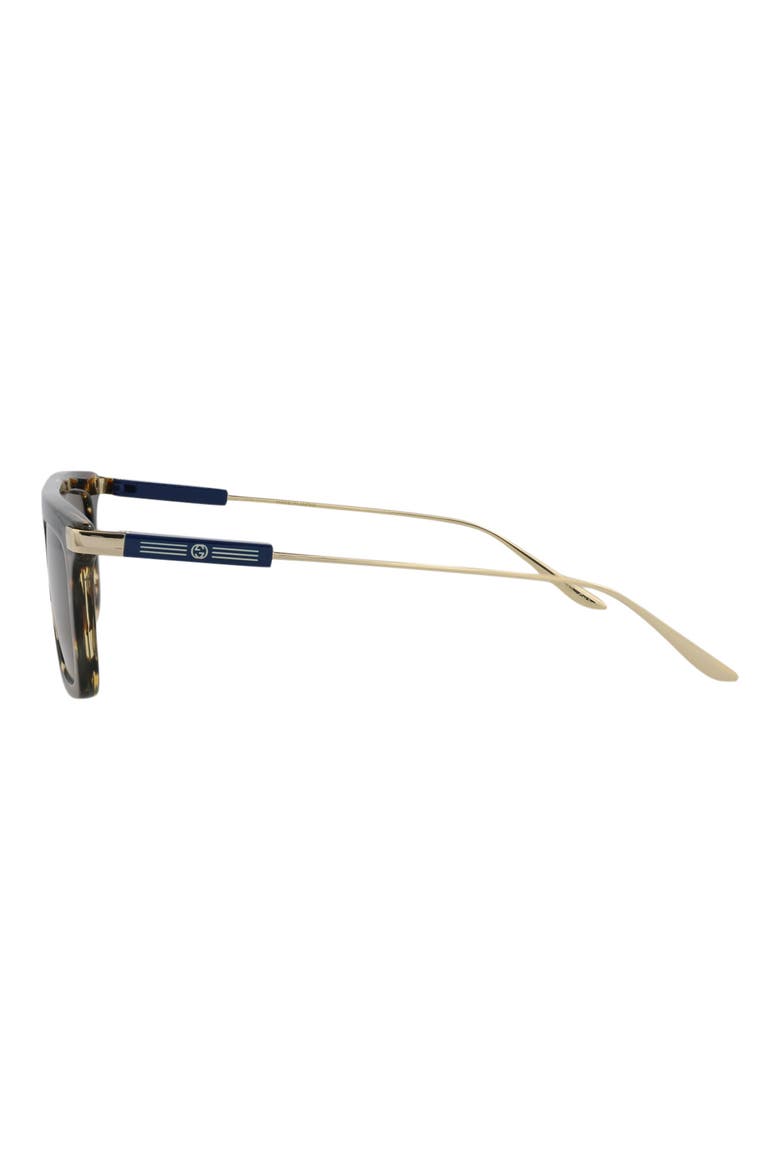 Novelty 55mm Rectangular Sunglasses, Alternate, color, HAVANA GOLD BROWN