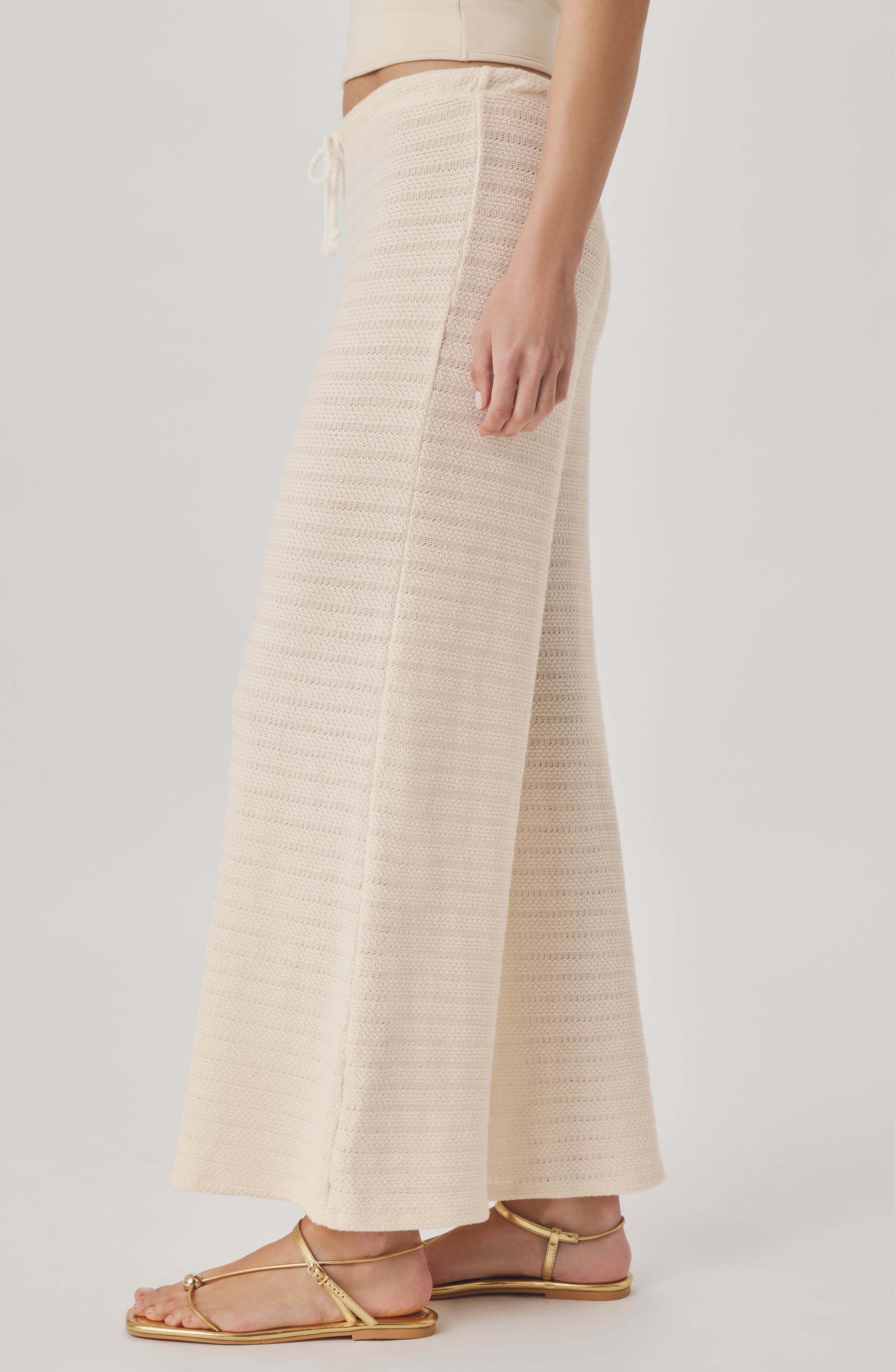 Splendid Marisol Mixed Stitch Wide Leg Pants (Women) | Nordstromrack