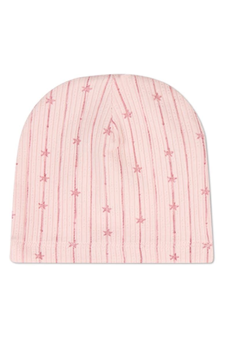 Baby Star Light, Star Bright Pointelle Beanie, Main, color, Barely Pink