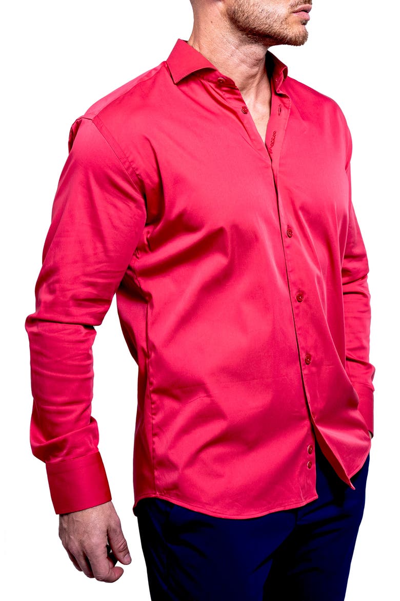 Einstein Aristocratluxestretch Button-Up Shirt, Alternate, color, RED