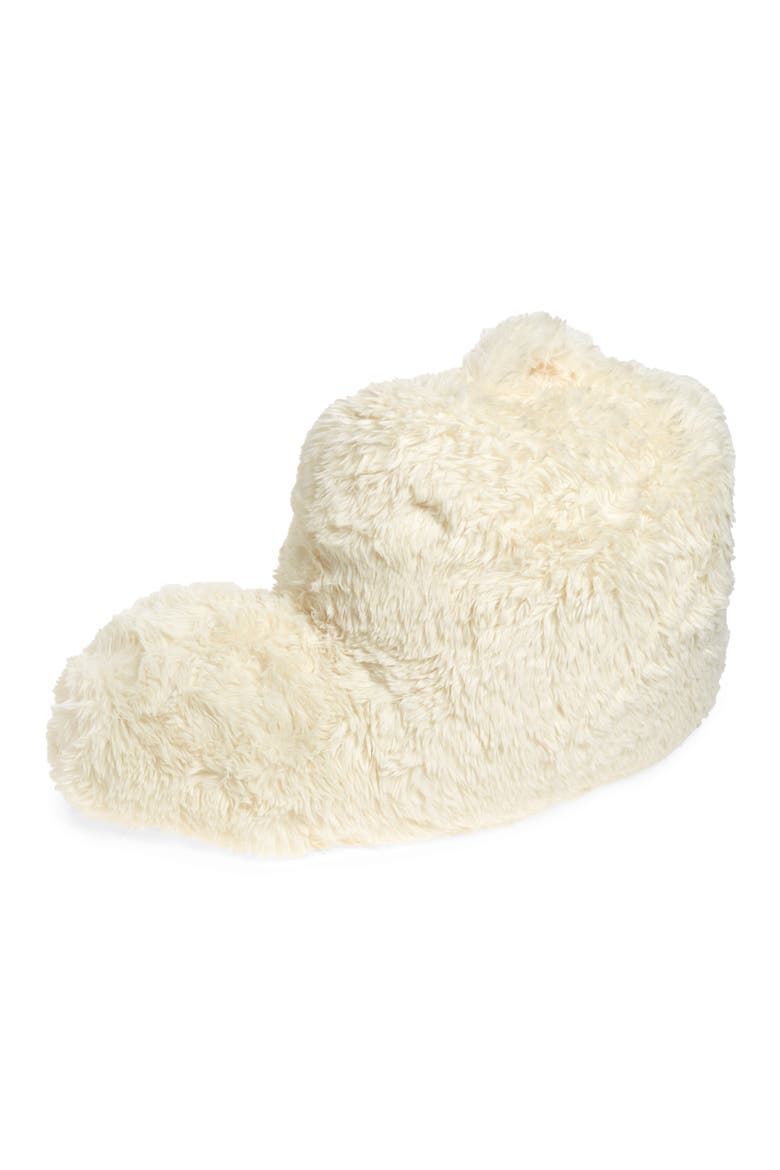Shaggy Faux Fur Lounge Pillow, Alternate, color, IVORY