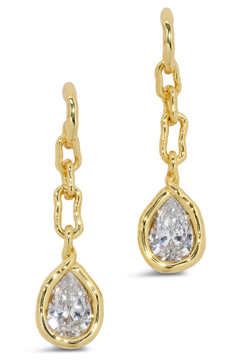 Asterales Link Cubic Zirconia Drop Earrings, Main, color, STONES