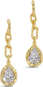Alexis Bittar Asterales Link Cubic Zirconia Drop Earrings