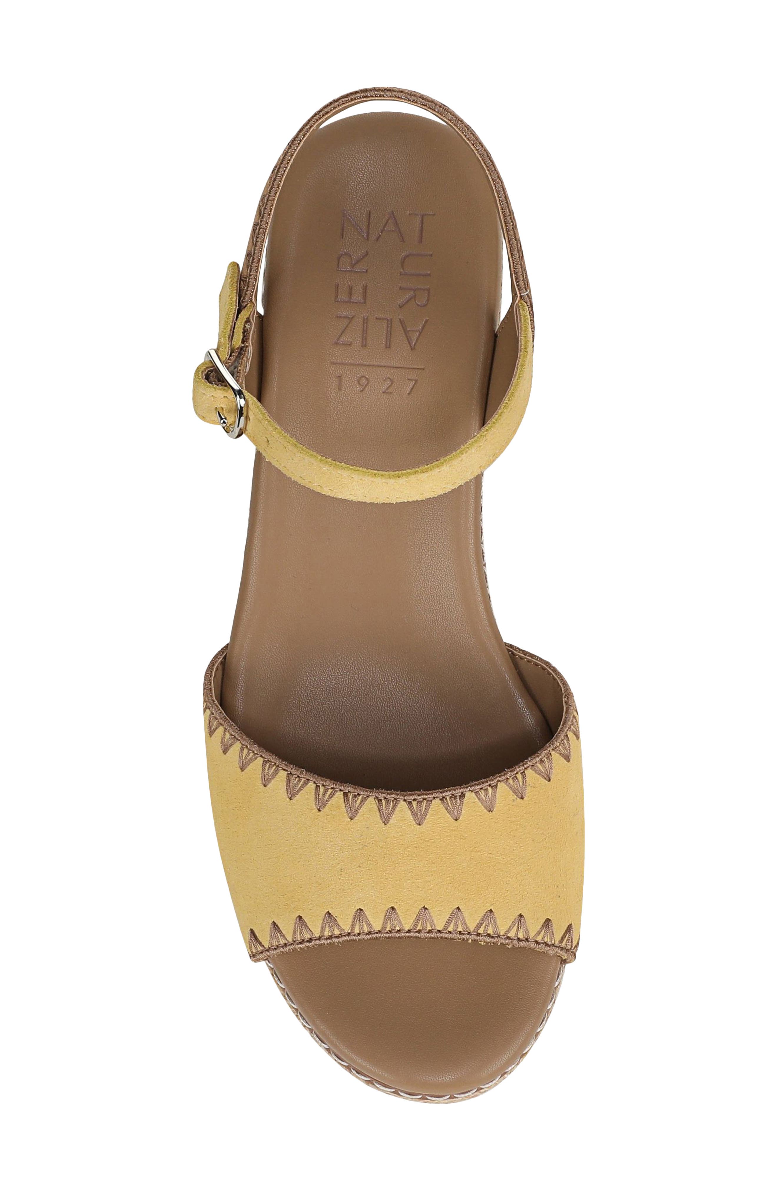 Della Platform Ankle Strap Sandal, Alternate, color, BEEHIVE YELLOW MULTI