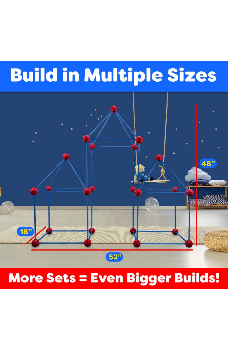 Power Your Fun Fun Forts Kids Tent for Kids - 81 Pack, Alternate, color, Blue, Red