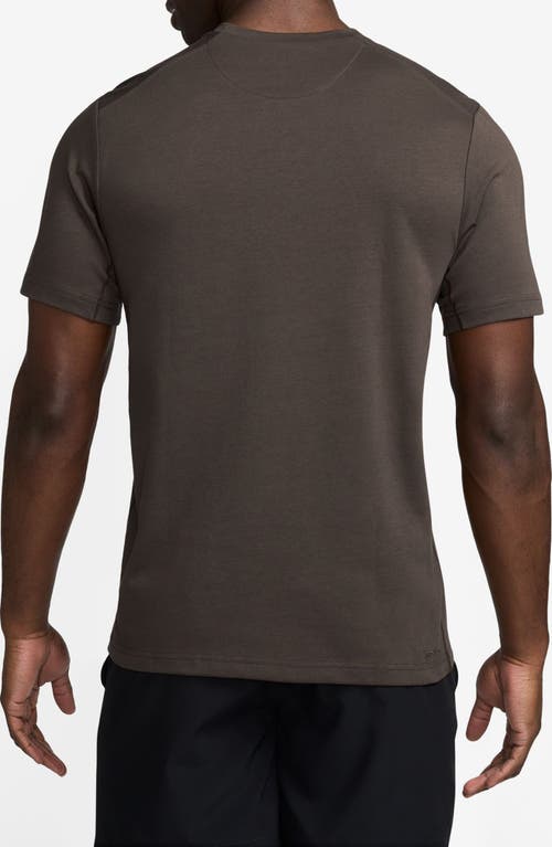 Nike Primary Training Dri-fit Short Sleeve T-shirt In Brown