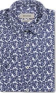 Bugatchi Miles OoohCotton® Floral Short Sleeve Button-Up Shirt