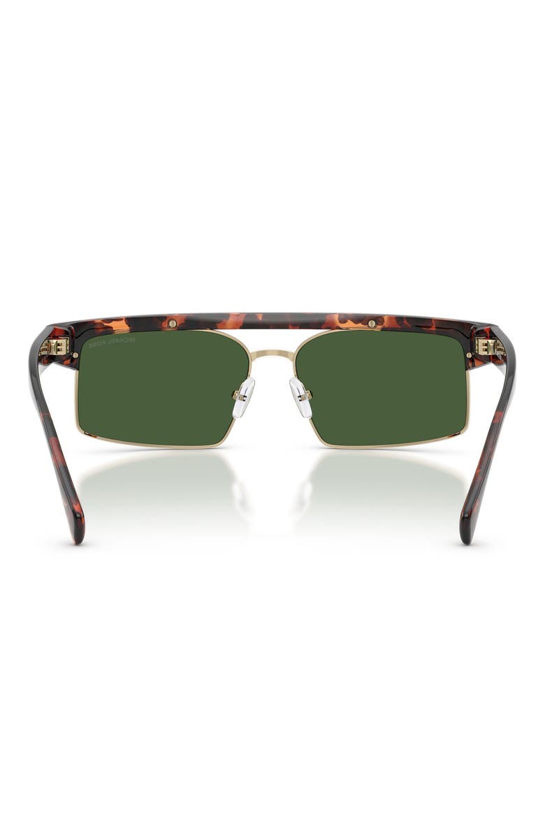 Saint Lucia 59mm Rectangular Sunglasses, Alternate, color, DARK TORTOISE / GREEN
