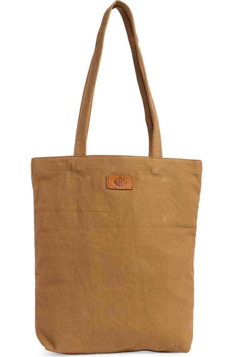 New Amsterdam Leatherworks Eden Canvas Tote Bag, Main, color, Khaki