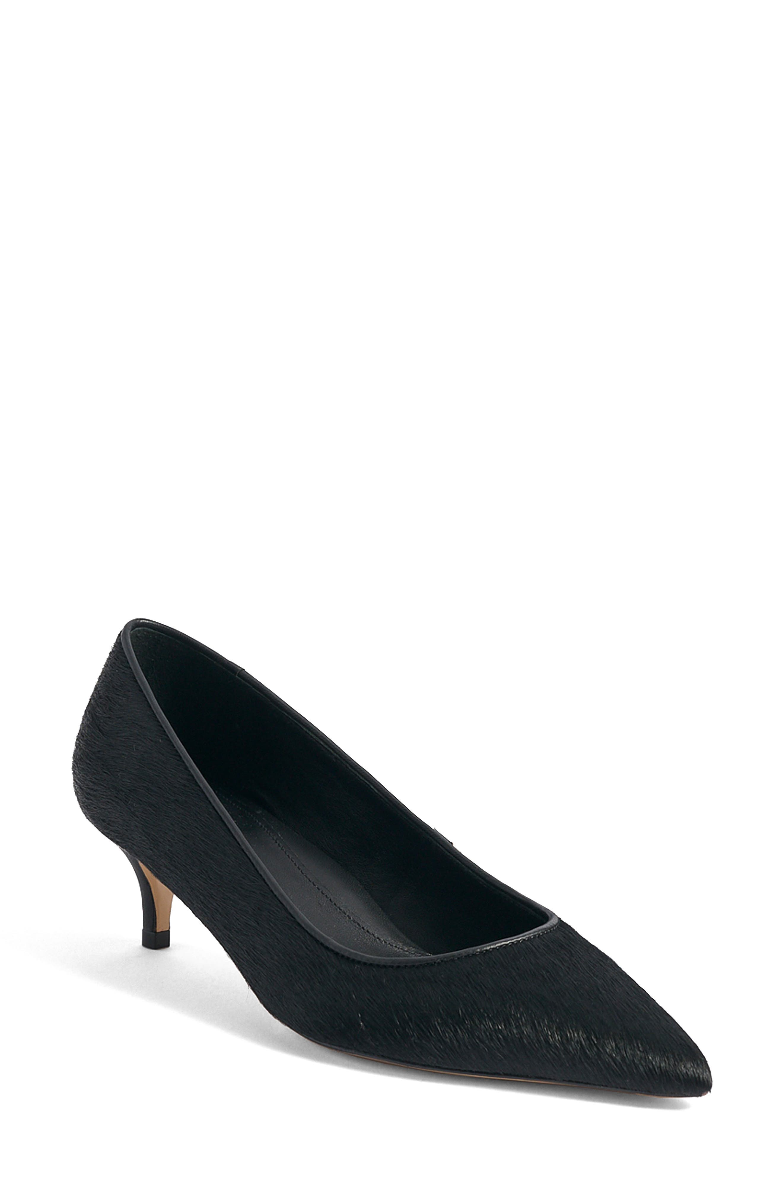 MARION PARKE Classic Genuine Calf Hair Pump in Black Hair Calf 