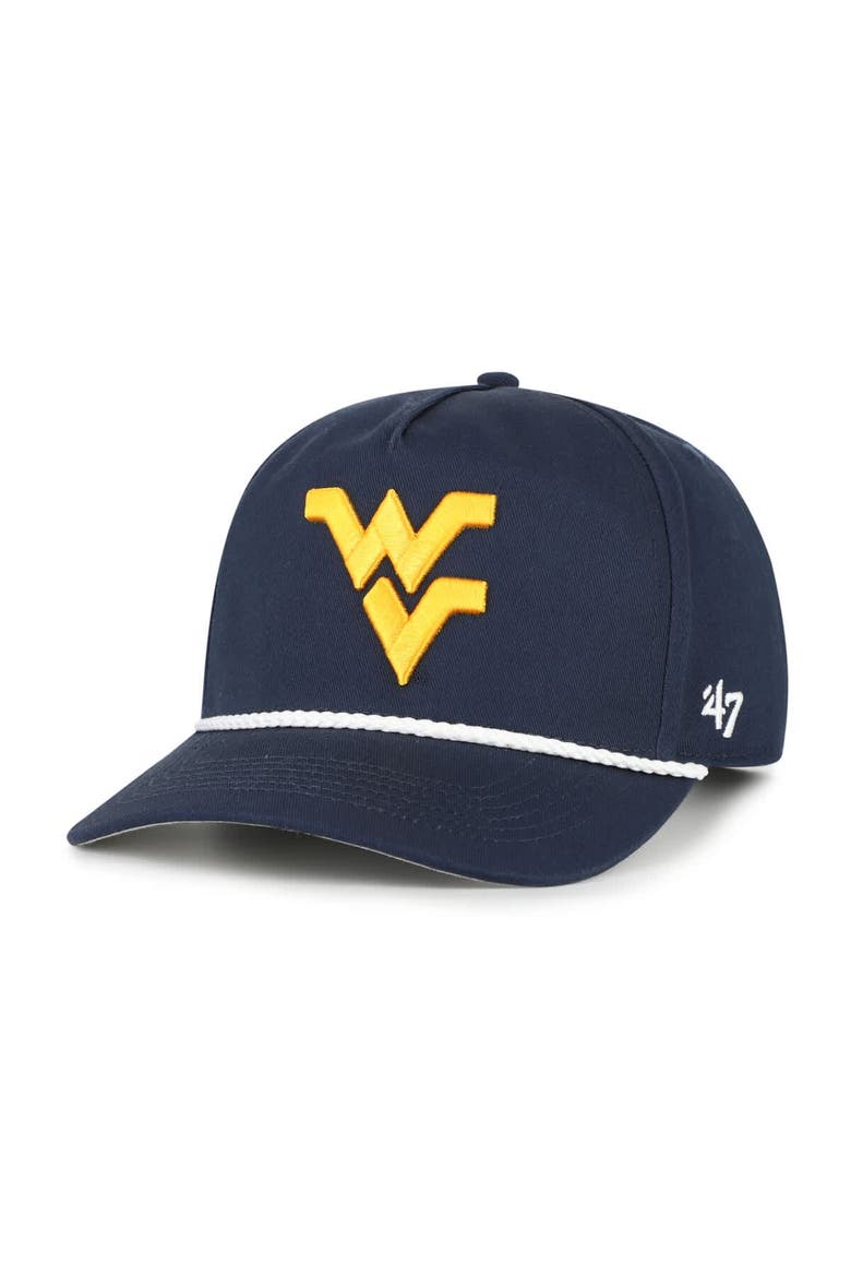 Men's '47  Navy West Virginia Mountaineers Rope Hitch Adjustable Hat, Main, color, Navy
