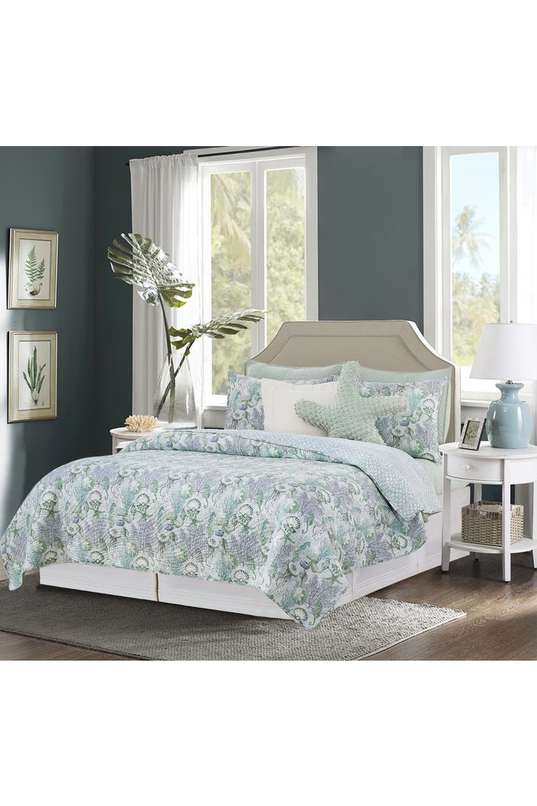 Shoreline Waters Bedding Quilt Set, Main, color, Blue