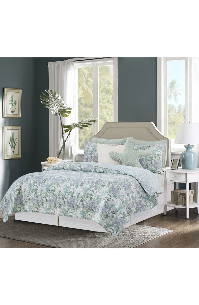 C&F Home Shoreline Waters Bedding Quilt Set, Main, color, Blue