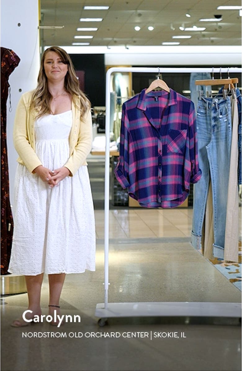 Lila Plaid Button-Up Shirt, sales video thumbnail