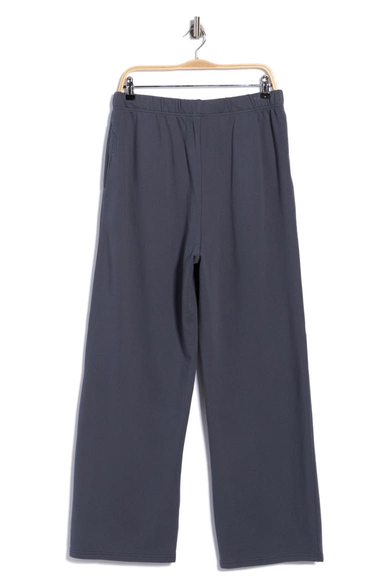 Terry Wide Leg Pants, Alternate, color, FADED NAVY