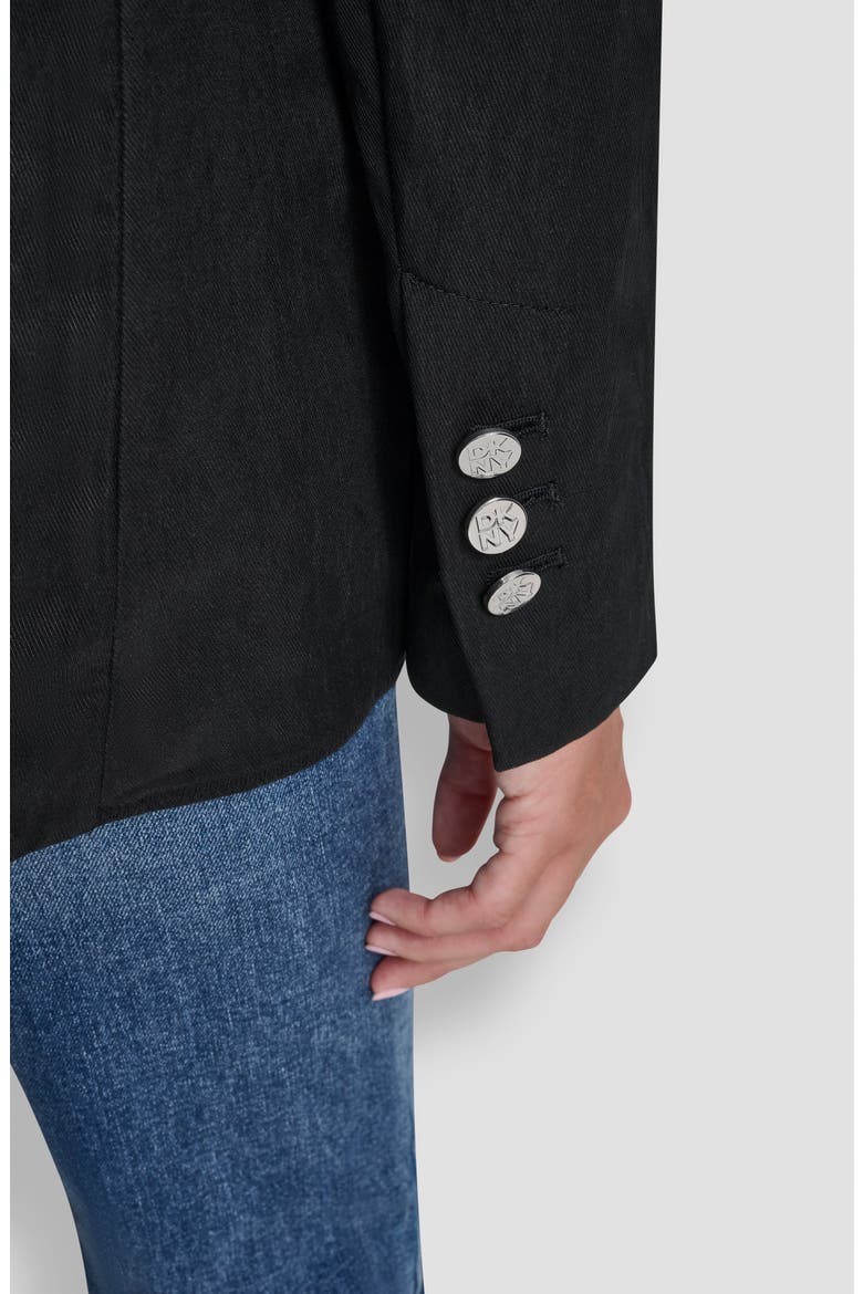 Zigzag Stitch Blazer, Alternate, color, BLACK