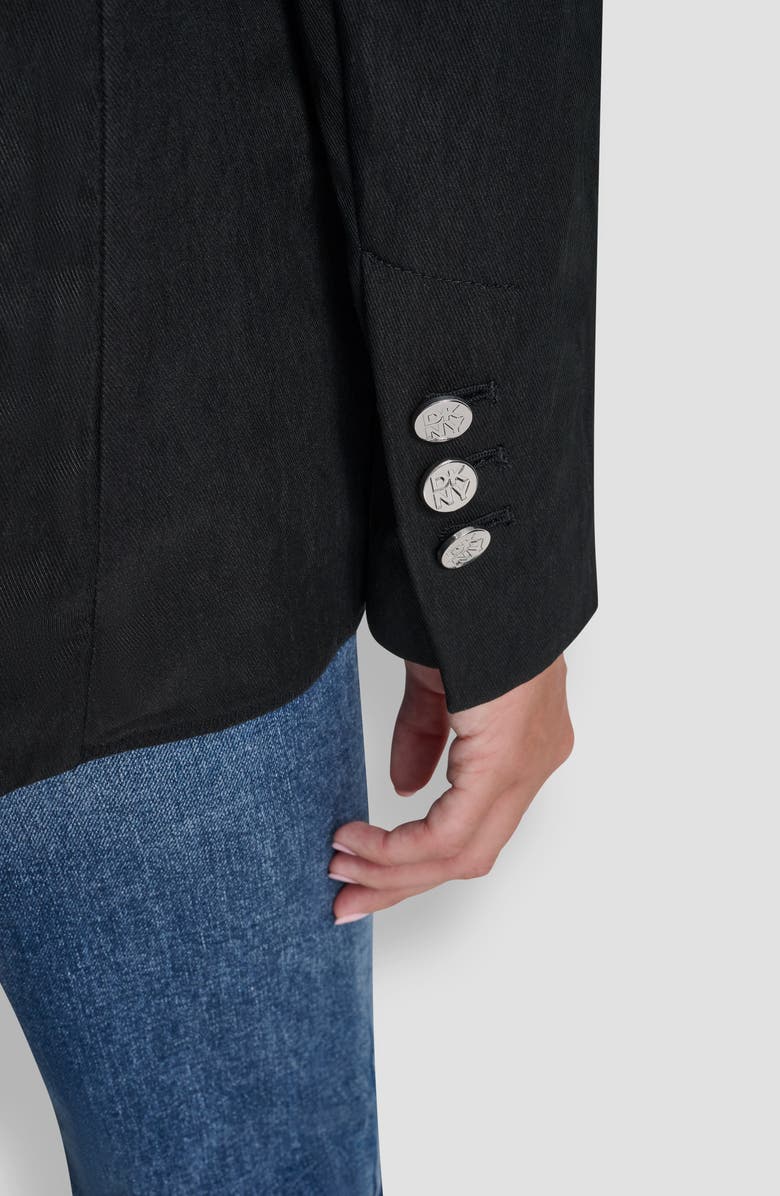 DKNY Zigzag Stitch Blazer, Alternate, color, Black