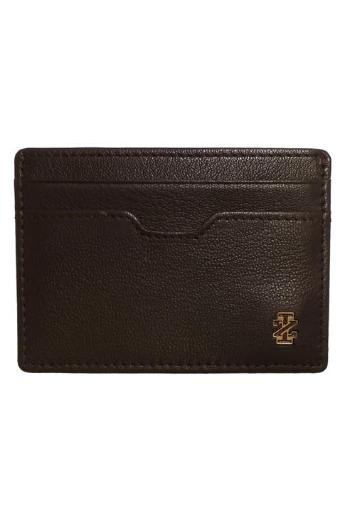 Genuine Leather ID Wallet with Epoxy Logo