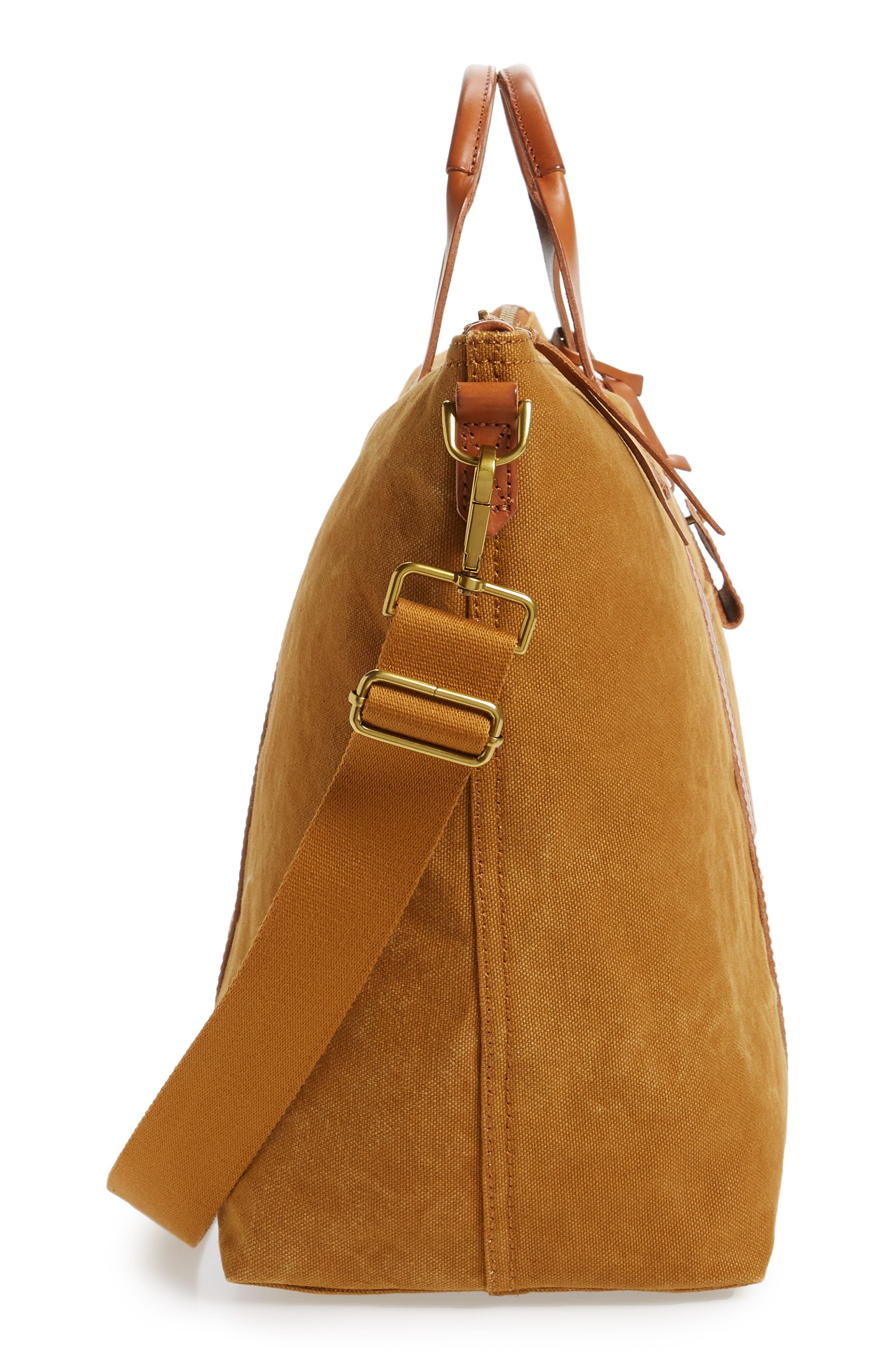 Canvas Weekend Bag, Alternate, color, ACORN