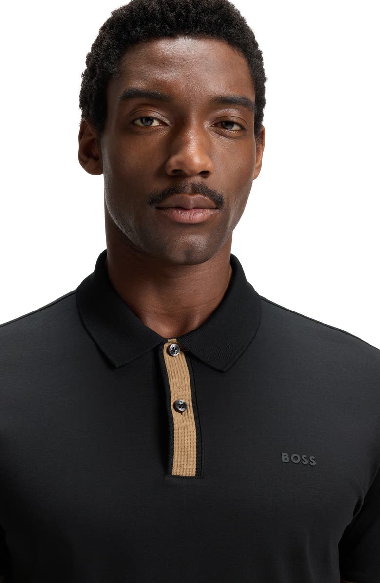 BOSS H-Phillipson Wool Polo, Alternate, color, Black