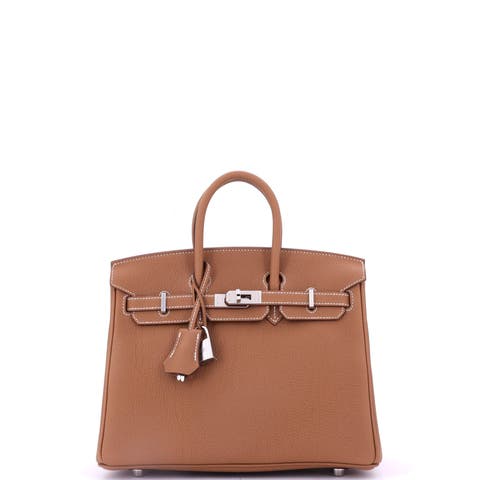 Birkin Handbag Brown Togo with Palladium Hardware 25