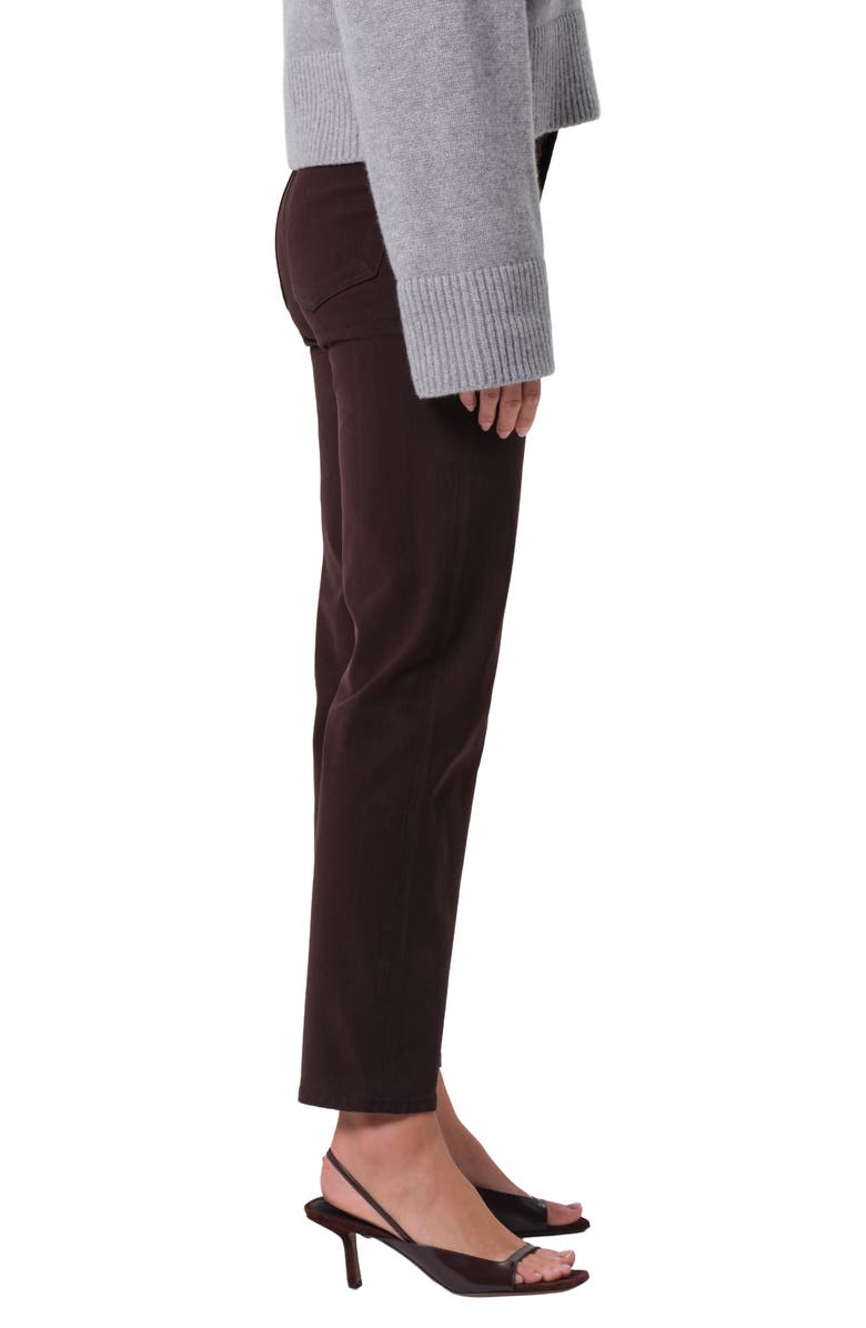 Citizens of Humanity Caia High Waist Ankle Straight Leg Jeans, Alternate, color, Barrister Dark Brown