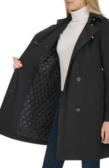 Cole Haan Signature Classic Double Breasted Hooded Trench