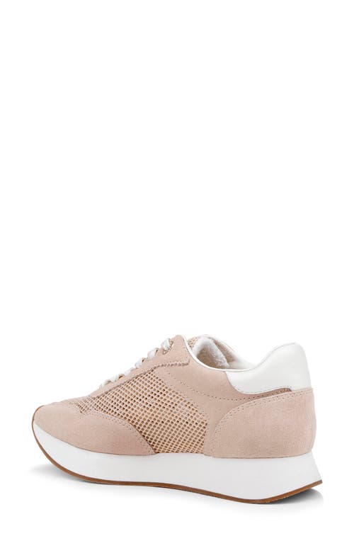 L'agence Deepa Mixed Media Running Sneaker In Pink