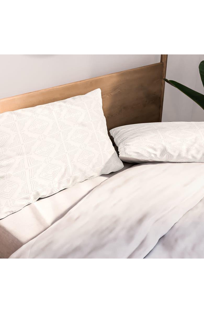 Deny Designs Schatzi Nora Tile 3-Piece Duvet Set - King, Alternate, color, White