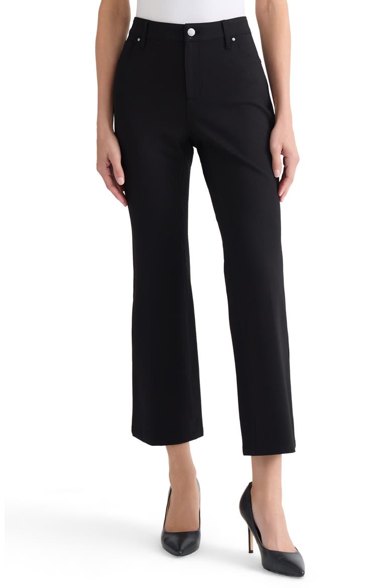Lexington High Waist Ankle Bootleg Pants, Main, color, JONES BLACK