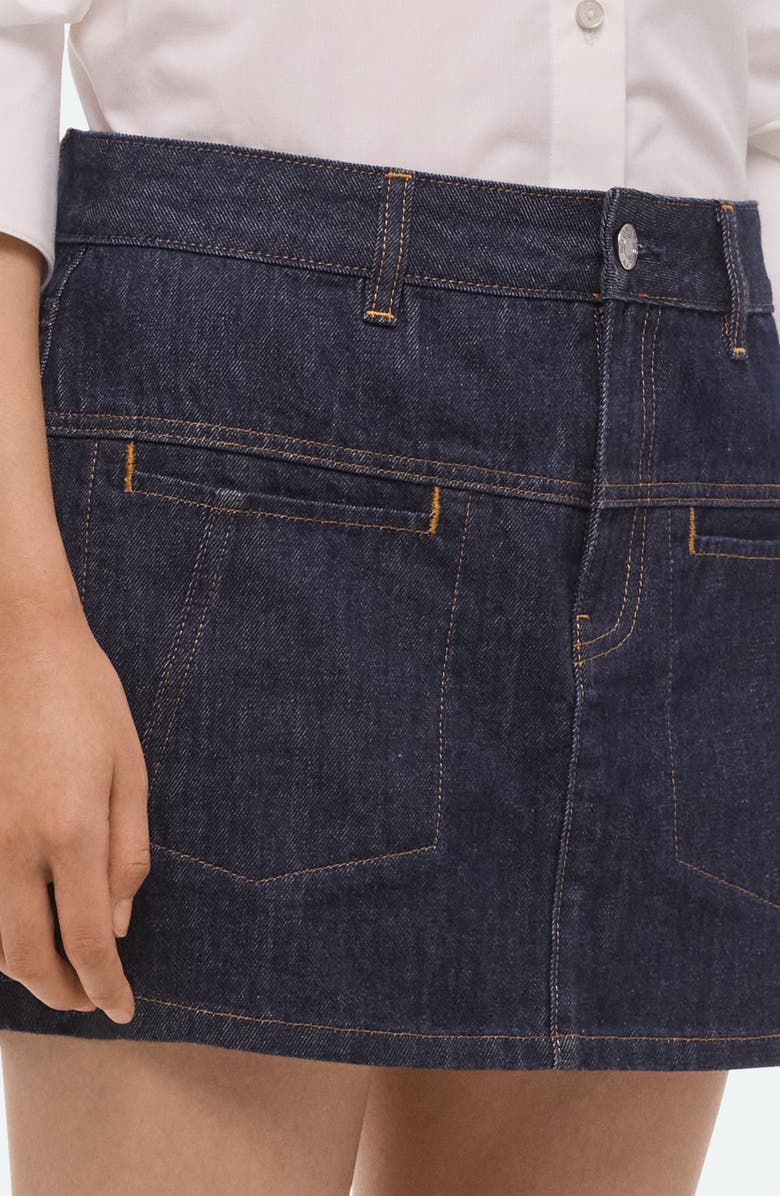 Helmut Lang Brooklyn Denim Miniskirt, Alternate, color, Rinsed Indigo