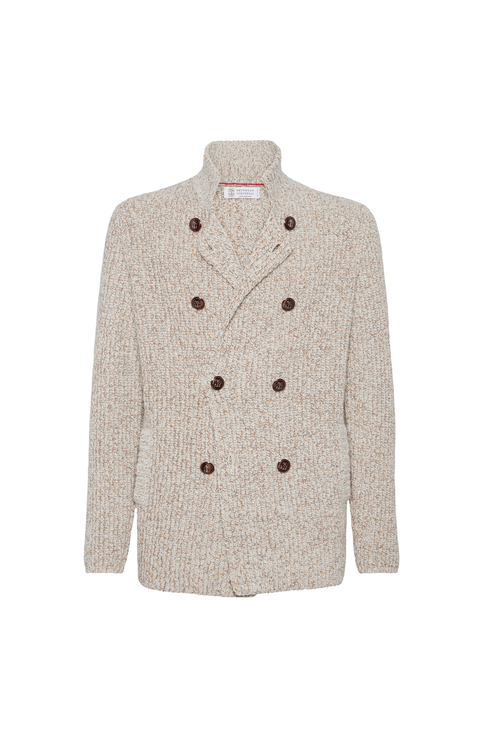 Cardigan with metal buttons