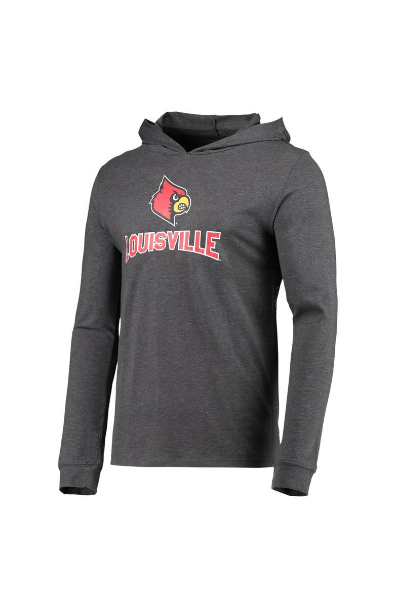 CONCEPTS SPORT Men's Concepts Sport Red/Heather Charcoal Louisville Cardinals Meter Long Sleeve Hoodie T-Shirt & Jogger Pajama Set, Alternate, color, Red