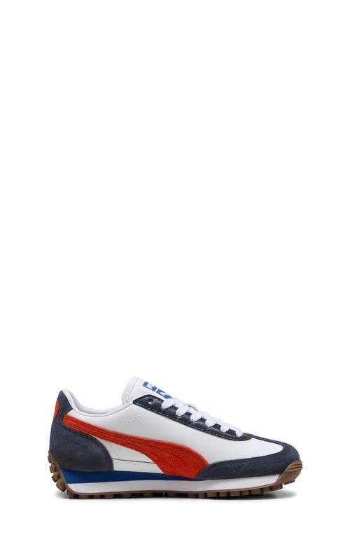 Puma Kids' Easy Rider Sneaker In White-red Fire