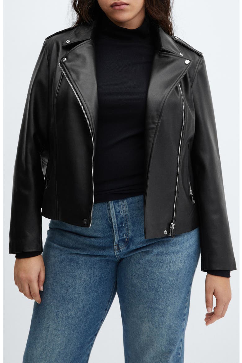 Liz Faux Leather Moto Jacket, Main, color, BLACK