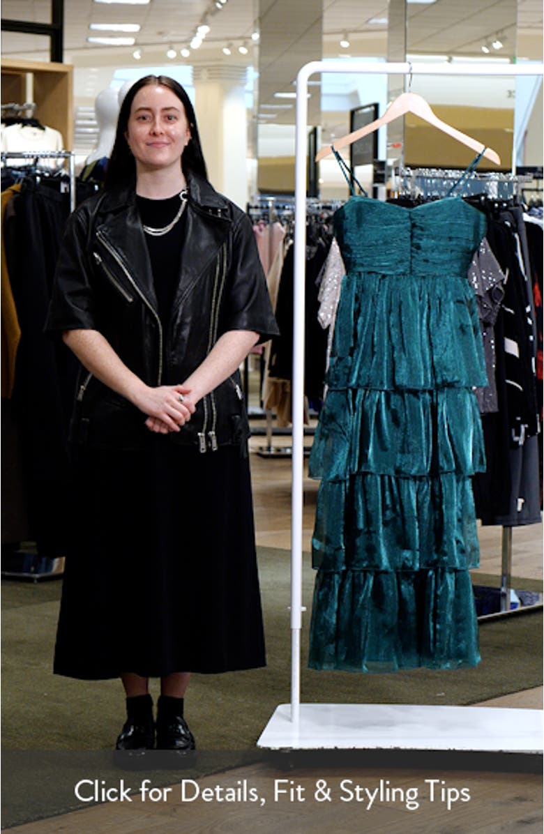 Jace Tiered Satin Gown, sales video thumbnail