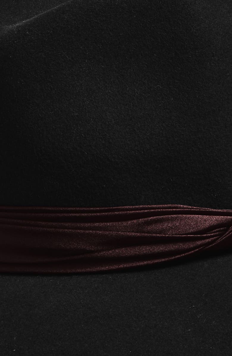 rag & bone Clara Wool Felt Fedora, Alternate, color, Black