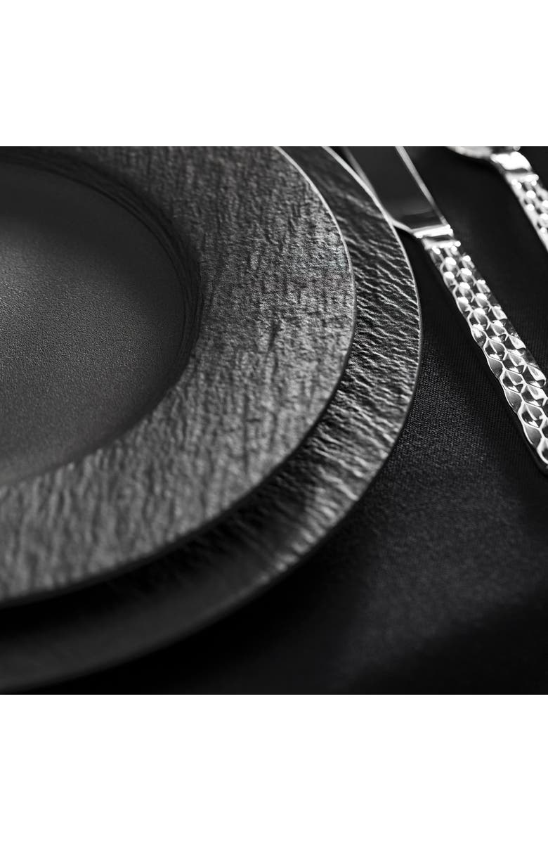 Villeroy & Boch Manufacture Rock Dinner Plate, Alternate, color, Black