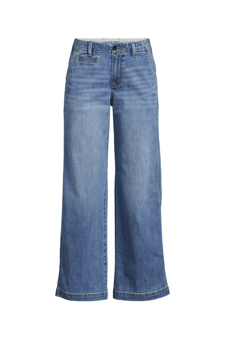 Mid Rise Denim Wide Leg Ankle Jeans, Alternate, color, Beau Blue